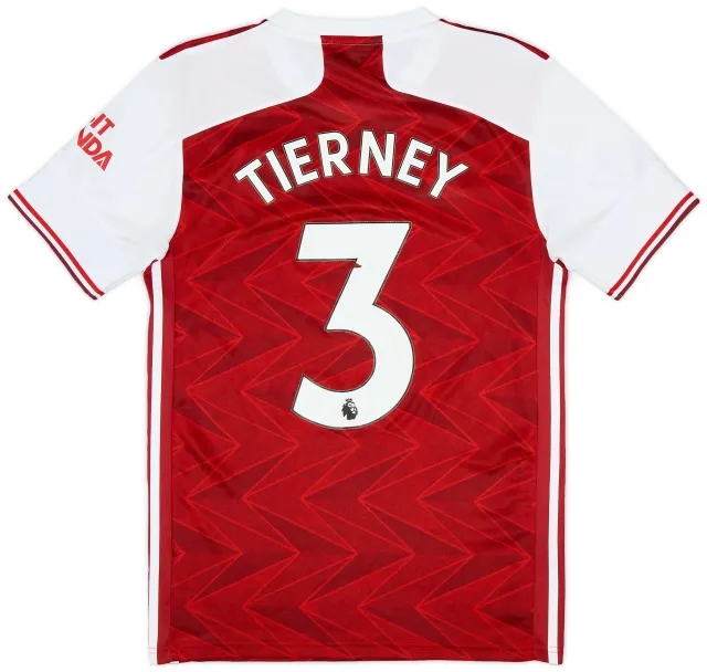 adidas 2020-21 Arsenal Home Shirt Tierney #3 - 5/10 - (S)