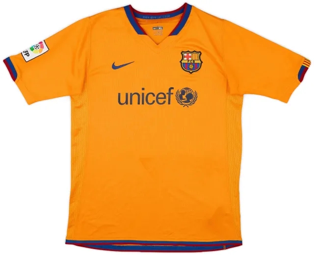 Nike 2006-08 Barcelona Away Shirt Ronaldinho #10 - 8/10 - (XL.Boys)