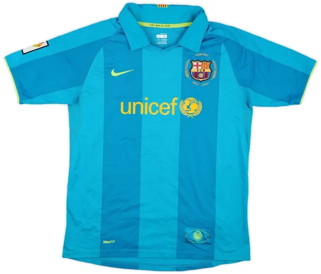 Nike 2007-09 Barcelona Away Shirt - 8/10 - (XL.Boys)