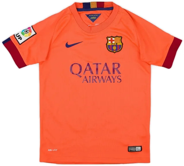 Nike 2014-15 Barcelona Away Shirt - 8/10 - (S.Boys)