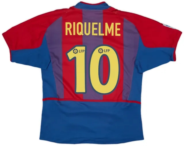 Nike 2002-03 Barcelona Home Shirt Riquelme #10 - 5/10 - (S)