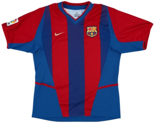 Nike 2002-03 Barcelona Home Shirt - 8/10 - (L.Boys)