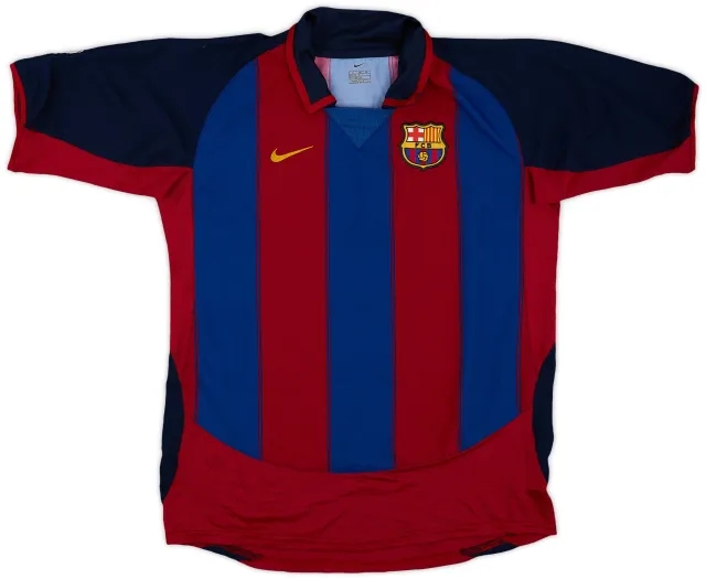 Nike 2003-04 Barcelona Home Shirt - 9/10 - (XL.Boys)