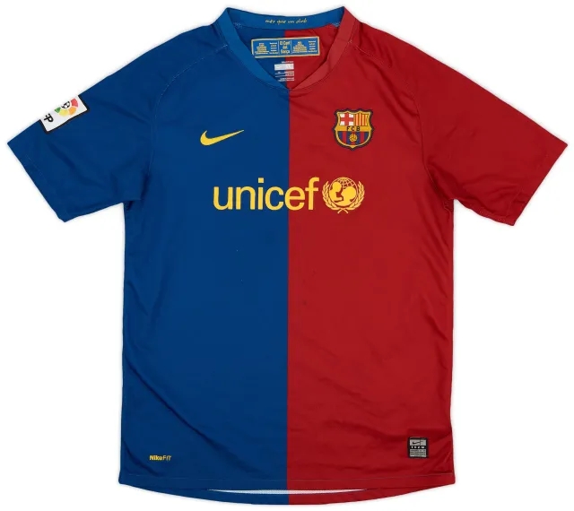 Nike 2008-09 Barcelona Home Shirt - 9/10 - (M.Boys)
