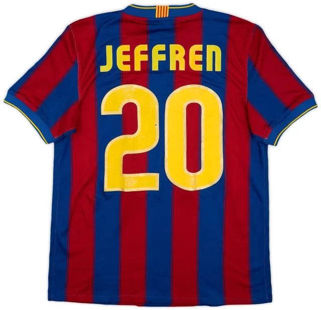 Nike 2009-10 Barcelona Player Issue Home Shirt Jeffren #20 - 7/10 - (S)