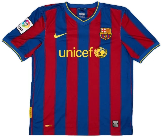 Nike 2009-10 Barcelona Home Shirt - 8/10 - (L.Boys)