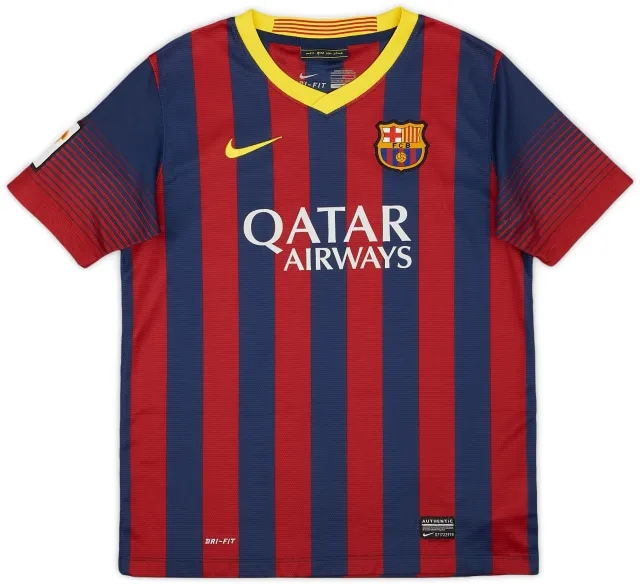 Nike 2013-14 Barcelona Home Shirt - 6/10 - (L.Boys)