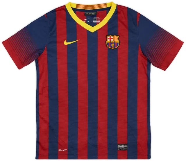 Nike 2013-14 Barcelona Home Shirt - 8/10 - (L.Boys)