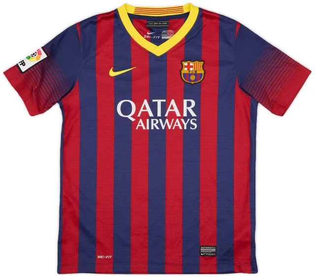 Nike 2013-14 Barcelona Home Shirt - 8/10 - (L.Boys)