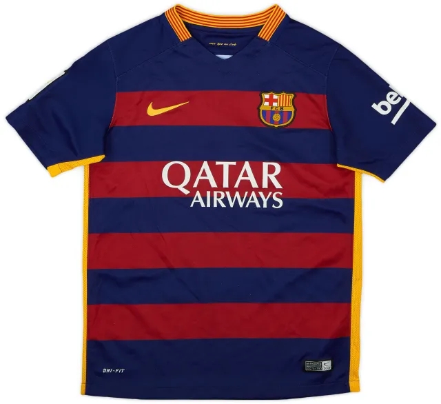 Nike 2015-16 Barcelona Home Shirt - 8/10 - (M.Boys)
