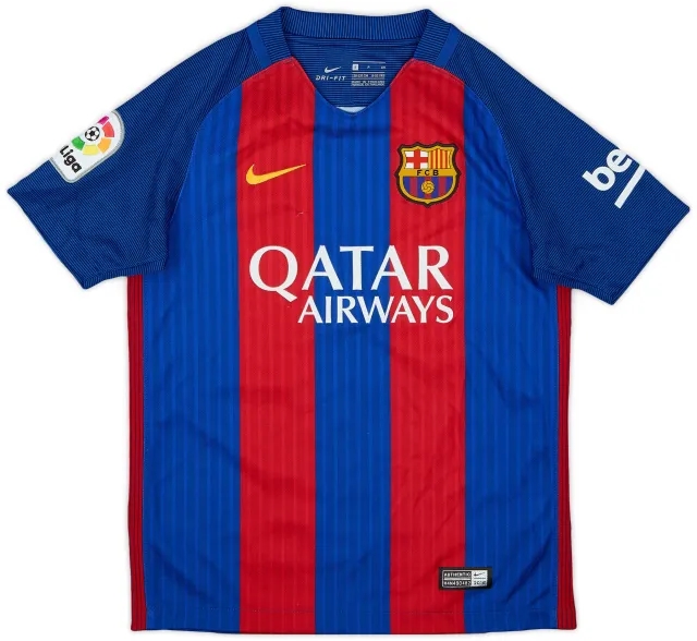 Nike 2016-17 Barcelona Home Shirt - 9/10 - (S.Boys)
