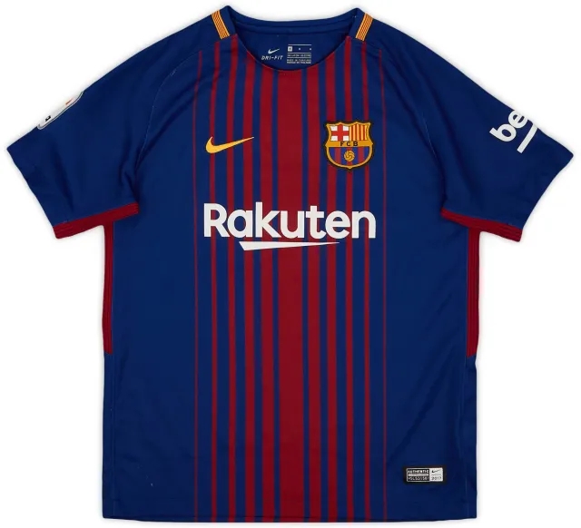 Nike 2017-18 Barcelona Home Shirt - 8/10 - (M.Boys)