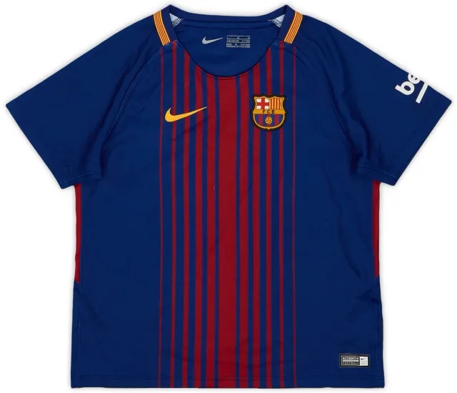Nike 2017-18 Barcelona Home Shirt - 8/10 - (S.Boys)
