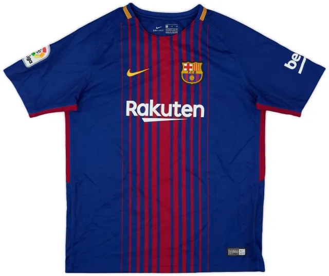 Nike 2017-18 Barcelona Home Shirt - 8/10 - (XL.Boys)