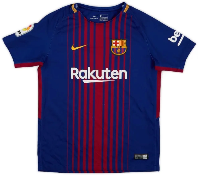 Nike 2017-18 Barcelona Home Shirt - 7/10 - (M.Boys)
