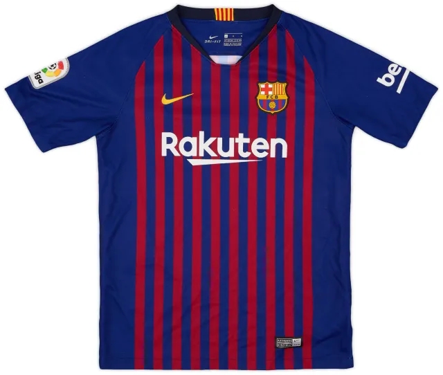 Nike 2018-19 Barcelona Home Shirt - 8/10 - (L.Boys)