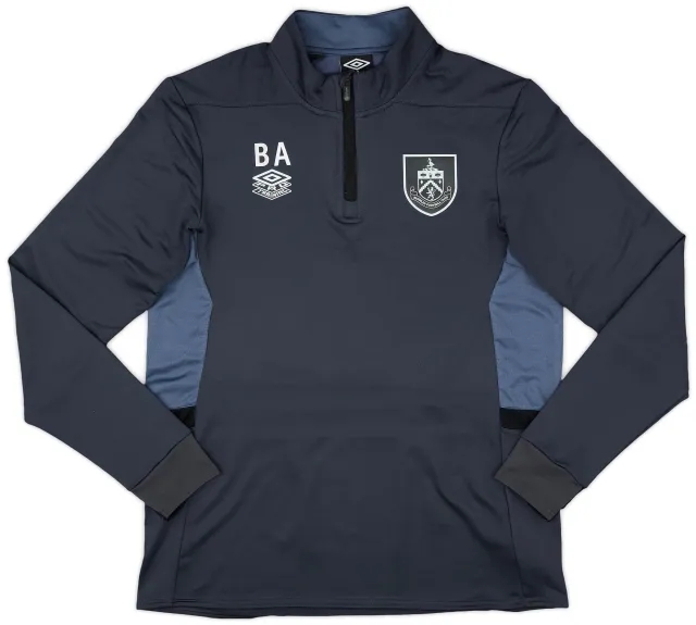 2022-23 Burnley Staff Issue Umbro 1/4 Zip Training Top BA - 10/10 - (L)