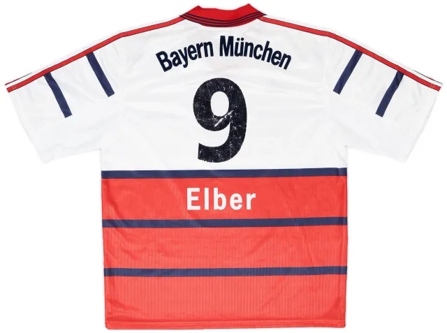 adidas 1998-00 Bayern Munich Away Shirt Elber #9 - 5/10 - (L)