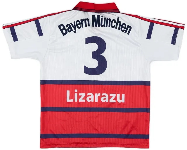 adidas 1998-00 Bayern Munich Away Shirt Lizarazu #3 - 6/10 - (L.Boys)
