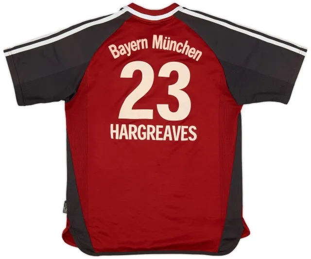 adidas 2001-02 Bayern Munich Home Shirt Hargreaves #23 - 7/10 - (XL.Boys)