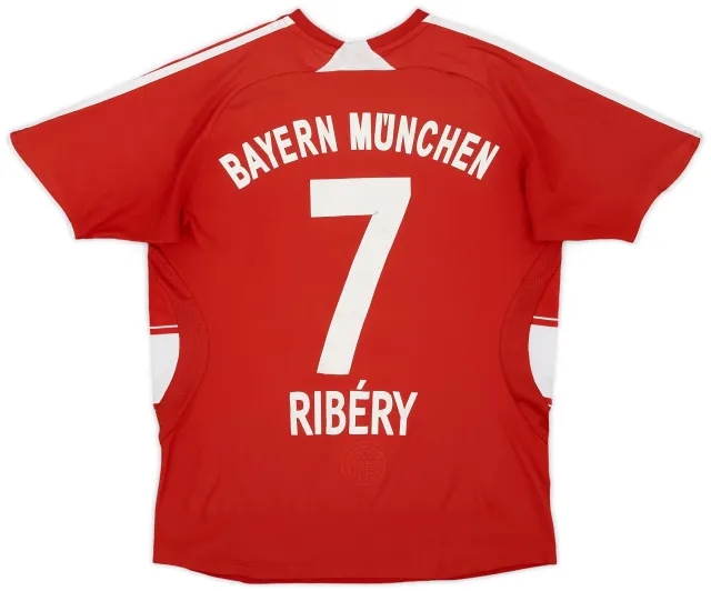 adidas 2007-08 Bayern Munich Home Shirt Ribery #7 - 6/10 - (L.Boys)
