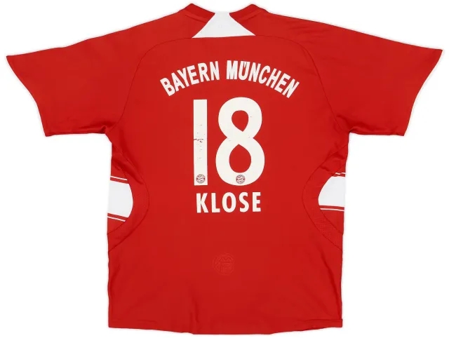 adidas 2007-08 Bayern Munich Home Shirt Klose #18 - 5/10 - (M.Boys)