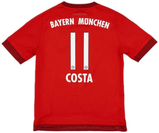 adidas 2015-16 Bayern Munich Home Shirt Costa #11 - 6/10 - (L.Boys)