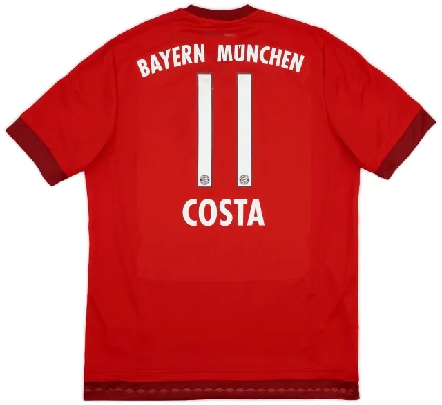 adidas 2015-16 Bayern Munich Home Shirt Costa #11 - 6/10 - (L)