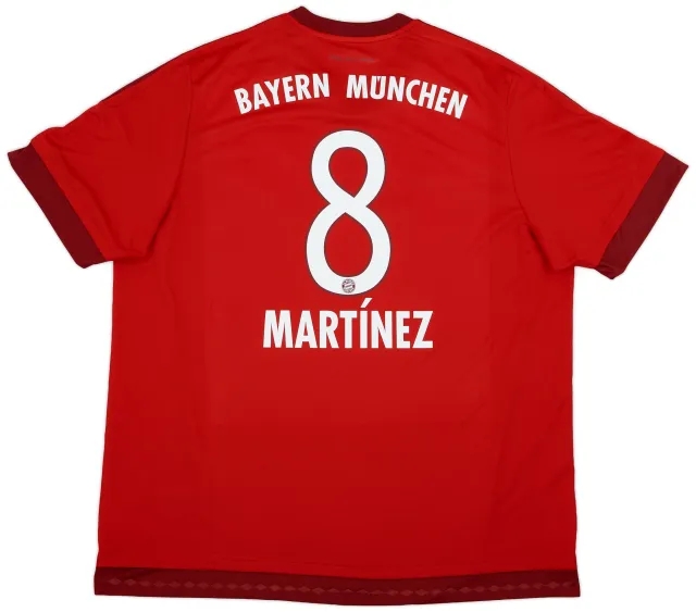 adidas 2015-16 Bayern Munich Home Shirt Martinez #8 - 8/10 - (XXL)
