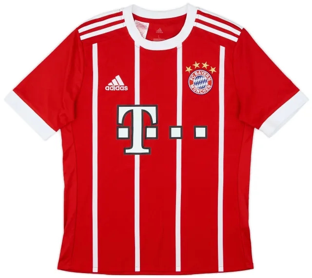 adidas 2017-18 Bayern Munich Home Shirt - 6/10 - (L.Boys)