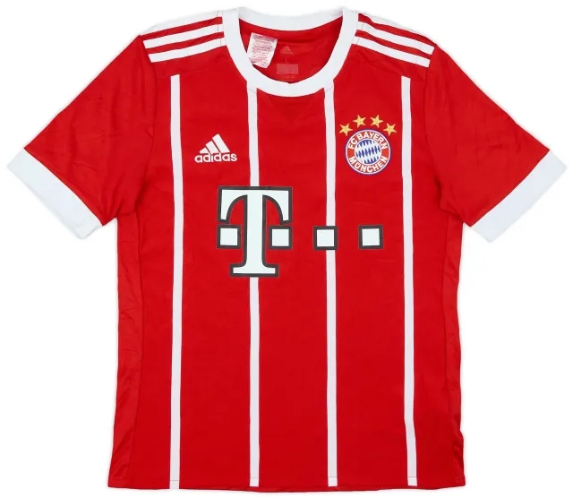 adidas 2017-18 Bayern Munich Home Shirt - 9/10 - (L.Boys)