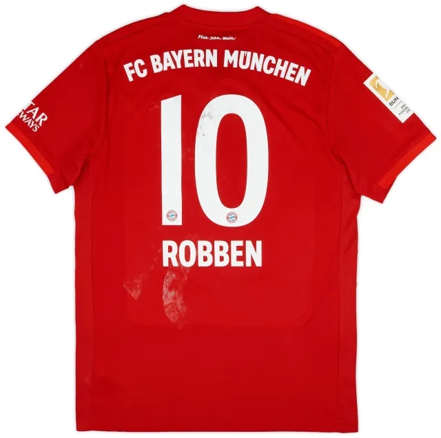 adidas 2019-20 Bayern Munich Home Shirt Robben #10 - 5/10 - (M)