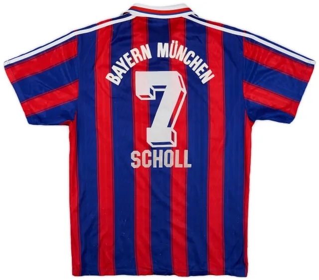 adidas 1995-97 Bayern Munich Home Shirt Scholl #7 - 8/10 - (M)