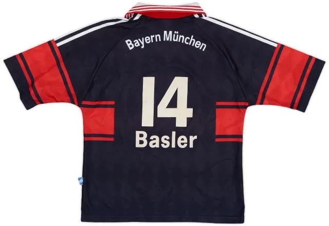 adidas 1997-99 Bayern Munich Home Shirt Basler #14 - 7/10 - (Y)