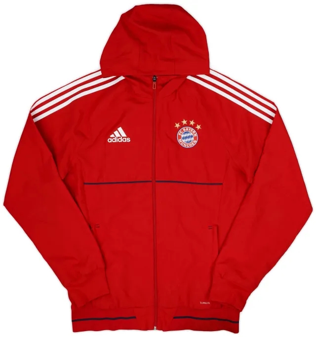 2017-18 Bayern Munich adidas Hooded Track Jacket - 7/10 - (M)