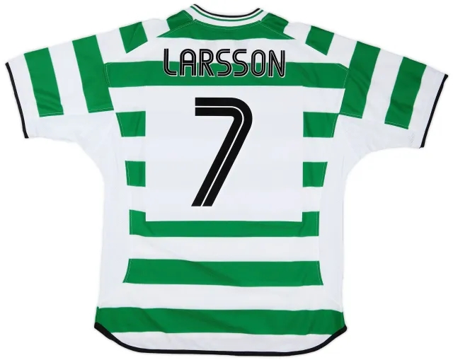 Umbro 2001-03 Celtic Home Shirt Larsson #7 (L)
