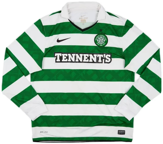 Nike 2010-12 Celtic Home L/S Shirt - 6/10 - (L)