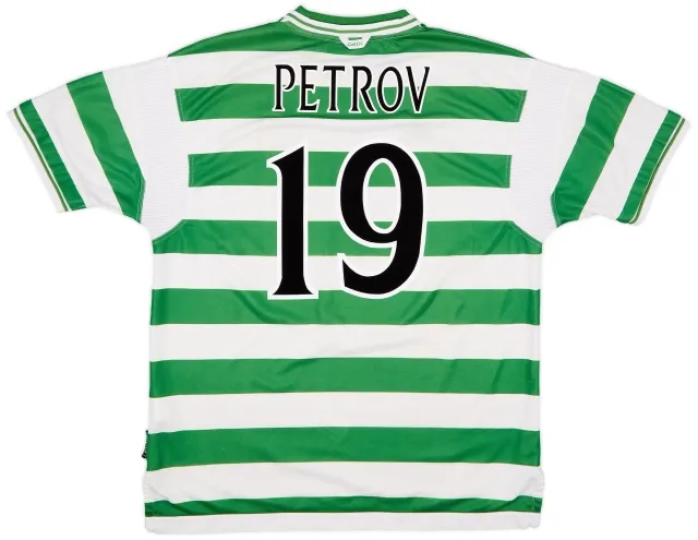 Umbro 1999-01 Celtic Home Shirt Petrov #19 - 7/10 - (XXL)