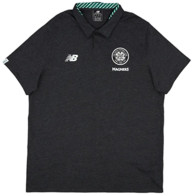 2017-18 Celtic New Balance Polo Shirt - 9/10 - (XXL)