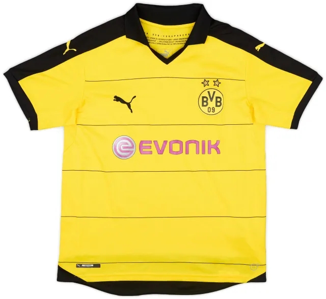 Puma 2015-16 Borussia Dortmund Home Shirt - 9/10 - (XL.Boys)