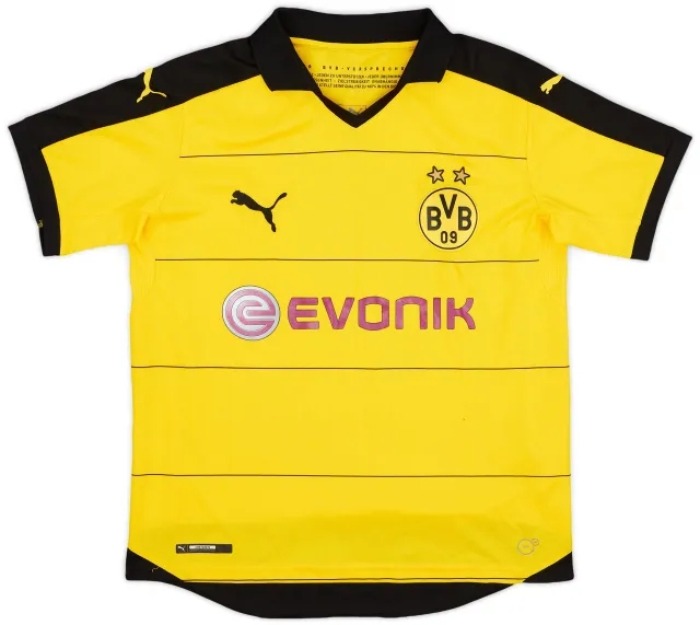 Puma 2015-16 Borussia Dortmund Home Shirt - 9/10 - (XL.Boys)