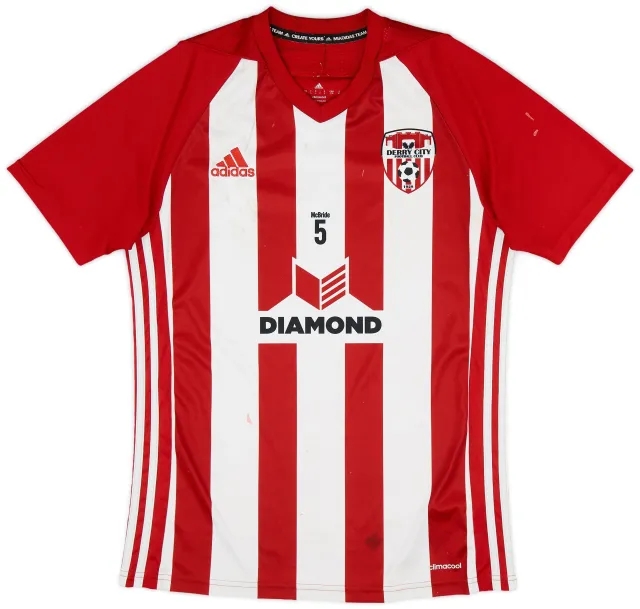 adidas 2018-20 Derry City Home Shirt McBride #5 - 4/10 - (S)