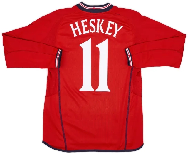 Umbro 2002-04 England Away L/S Shirt Heskey #11 - 8/10 - (S)