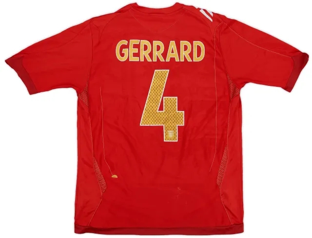 Umbro 2006-08 England Away Shirt Gerrard #4 - 7/10 - (M)