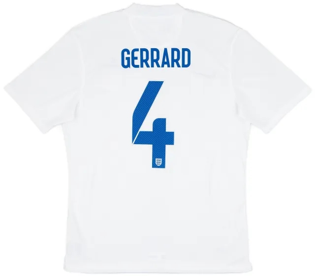 Nike 2014-15 England Authentic Home Shirt Gerrard #4 (XL)