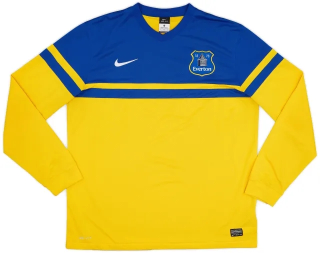 Nike 2013-14 Everton Away L/S Shirt - 8/10 - (XL)