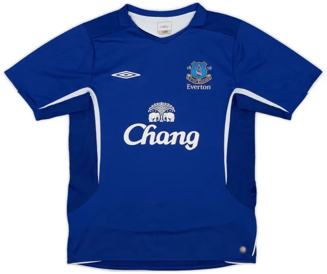 Umbro 2005-06 Everton Home Shirt - 6/10 - (L)