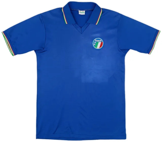 Diadora 1986-88 Italy Home Shirt - 6/10 - (S)