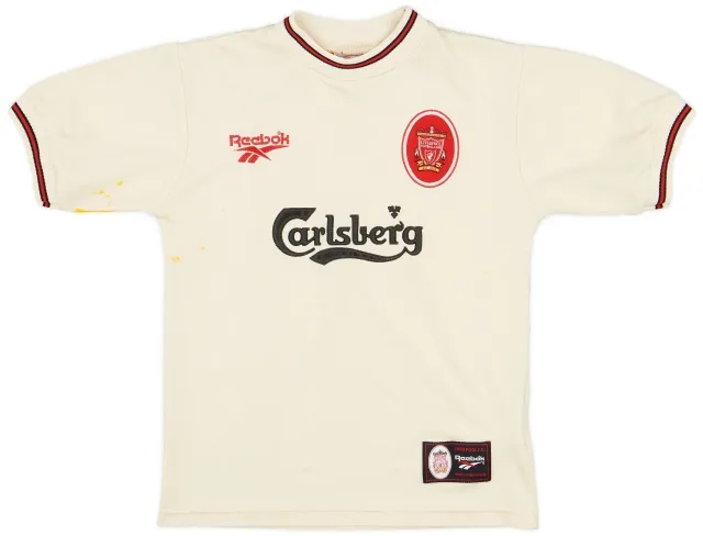 Reebok 1996-97 Liverpool Away Shirt - 5/10 - (L.Boys)
