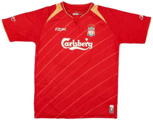 Reebok 2005-06 Liverpool CL Home Shirt - 6/10 - (L.Boys)